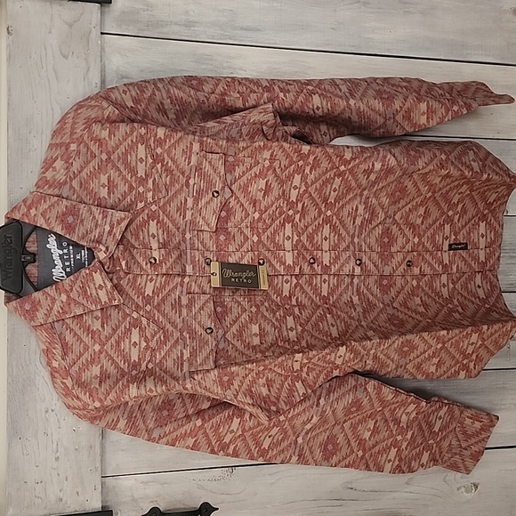 WRANGLER Retro Aztec Jacquard Snap Jacket Men's Size XL NWT - Picture 4 of 14